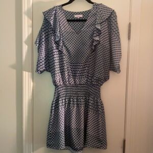 Parker Mini Dress geometric print w/ cinched waist sz Small